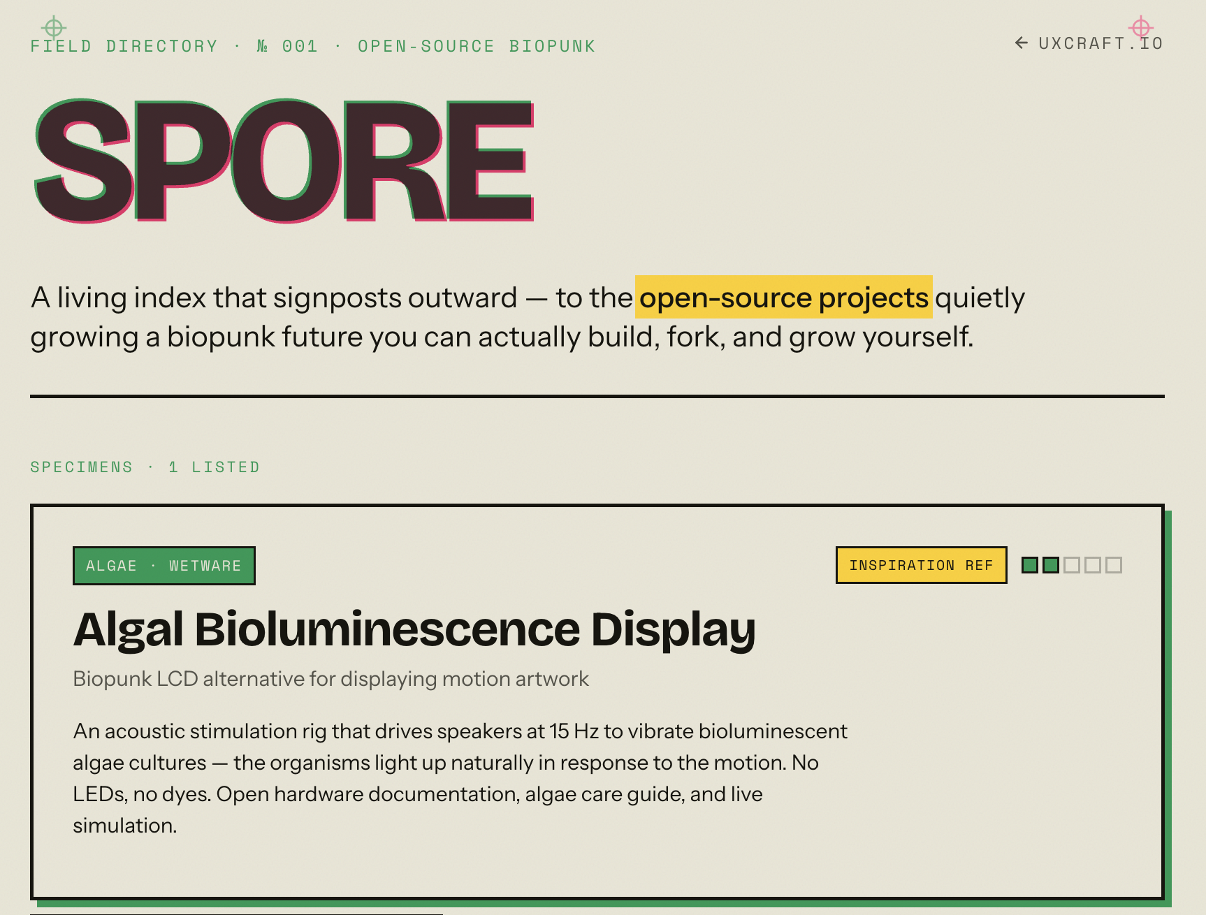 Introducing Spore